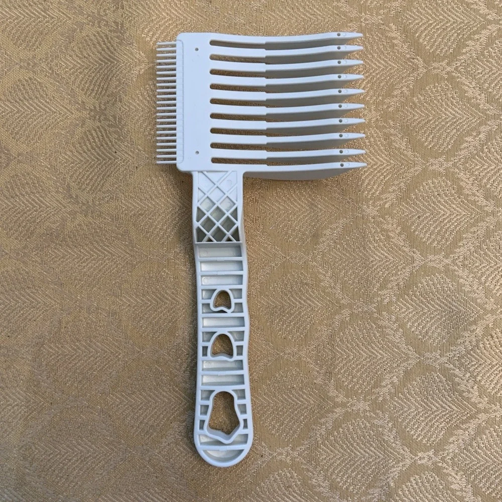 Fade Comb for Hair Cutting Professional Barber Tool for Self-Cut & Fade H White